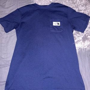 Blue northface shirt